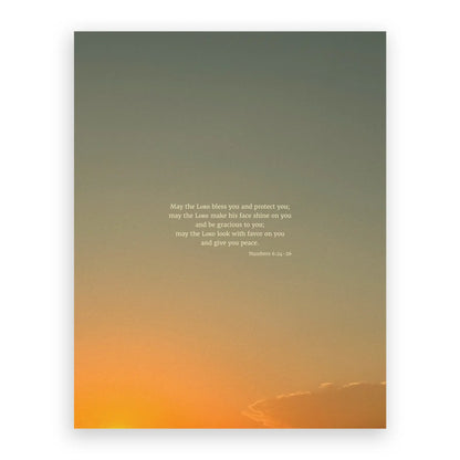 Numbers 6:24-26 CSB - Heaven & Nature Co. Scripture Print - 11x14 No Frame