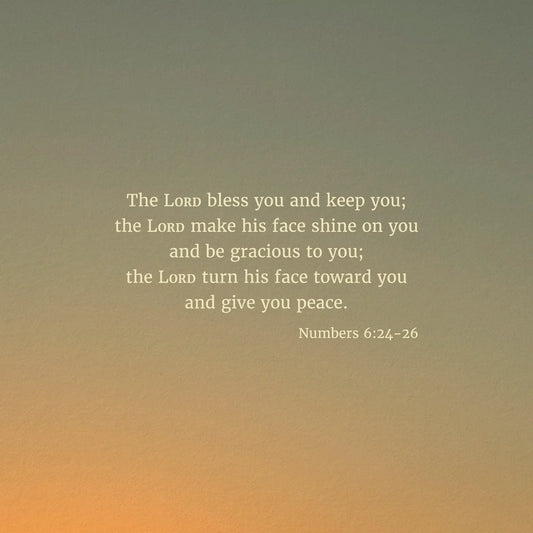 Numbers 6:24-26 NIV - Heaven & Nature Co. Scripture Print - Close Up