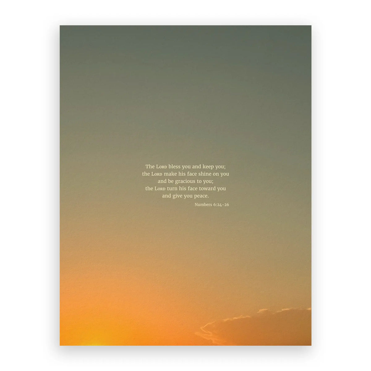Numbers 6:24-26 NIV - Heaven & Nature Co. Scripture Print - 11x14 No Frame