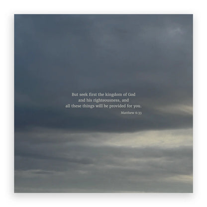Matthew 6:33 CSB - Heaven & Nature Co. Scripture Print - 10x10 No Frame