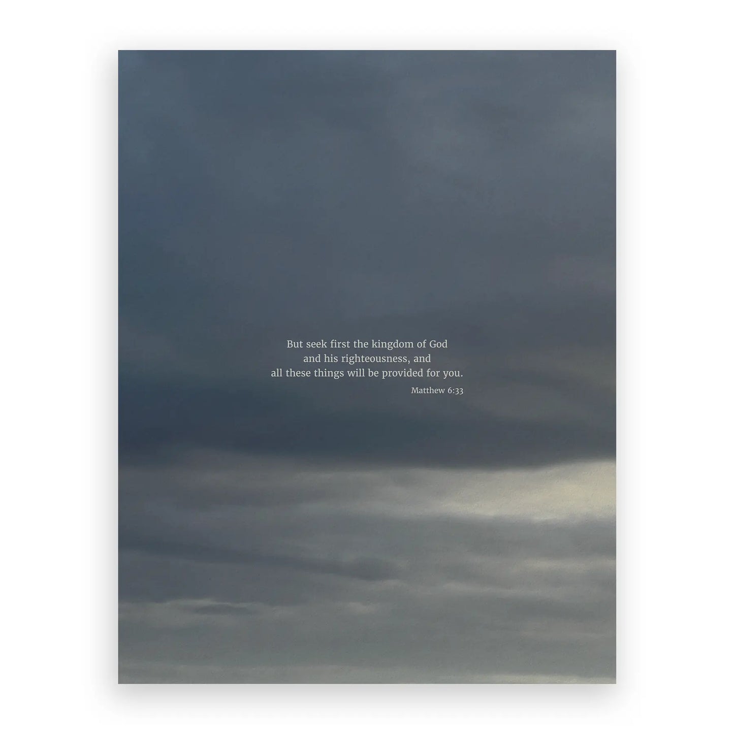 Matthew 6:33 CSB - Heaven & Nature Co. Scripture Print - 11x14 No Frame