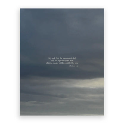 Matthew 6:33 CSB - Heaven & Nature Co. Scripture Print - 11x14 No Frame