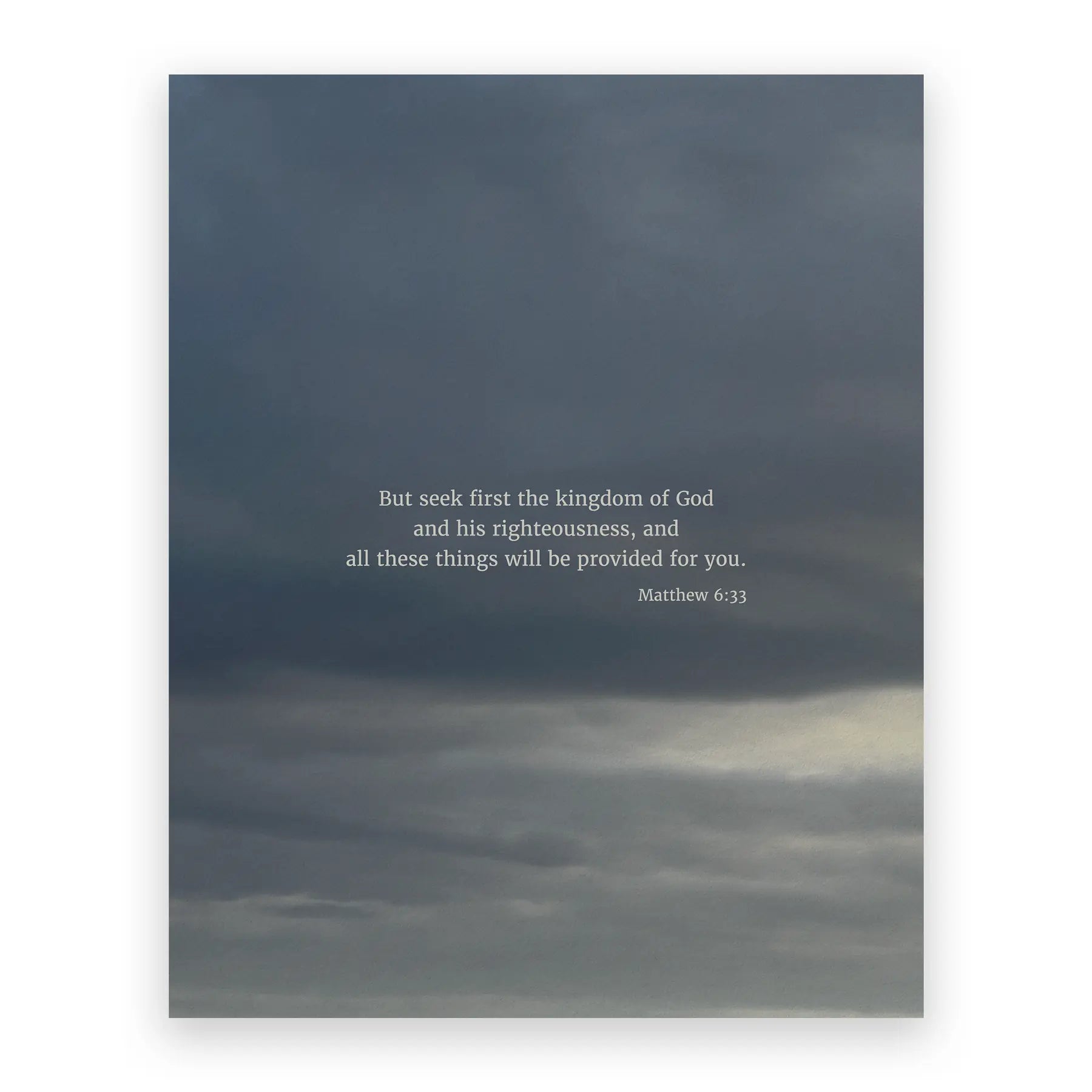 Matthew 6:33 CSB - Heaven & Nature Co. Scripture Print - 8x10 No Frame