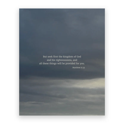 Matthew 6:33 CSB - Heaven & Nature Co. Scripture Print - 8x10 No Frame