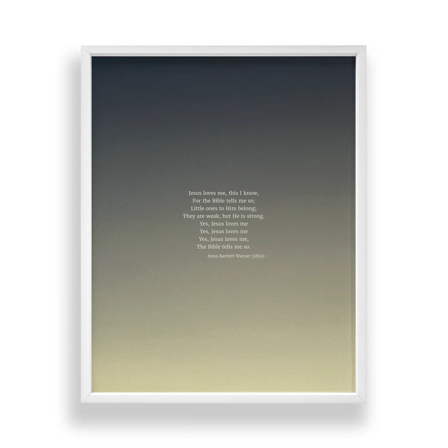 Jesus Loves Me - Heaven & Nature Co. Hymn Print - Standard 11x14 Frame Mockup