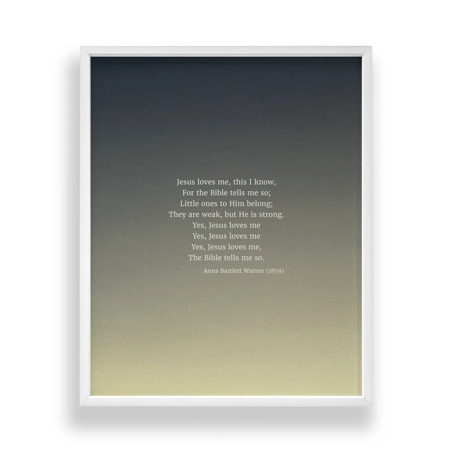 Jesus Loves Me - Heaven & Nature Co. Hymn Print - Standard 8x10 Frame Mockup
