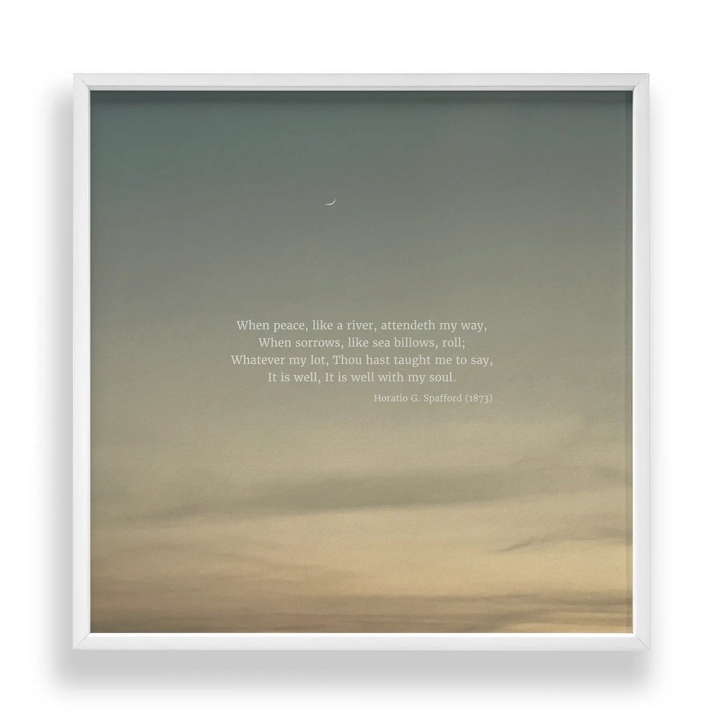 It Is Well - Heaven & Nature Co. Hymn Print - Standard 10x10 Frame Mockup