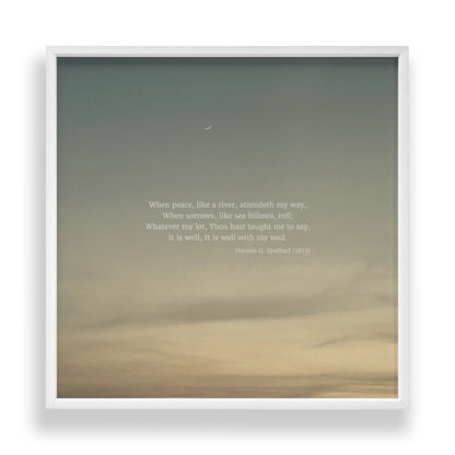 It Is Well - Heaven & Nature Co. Hymn Print - Standard 10x10 Frame Mockup