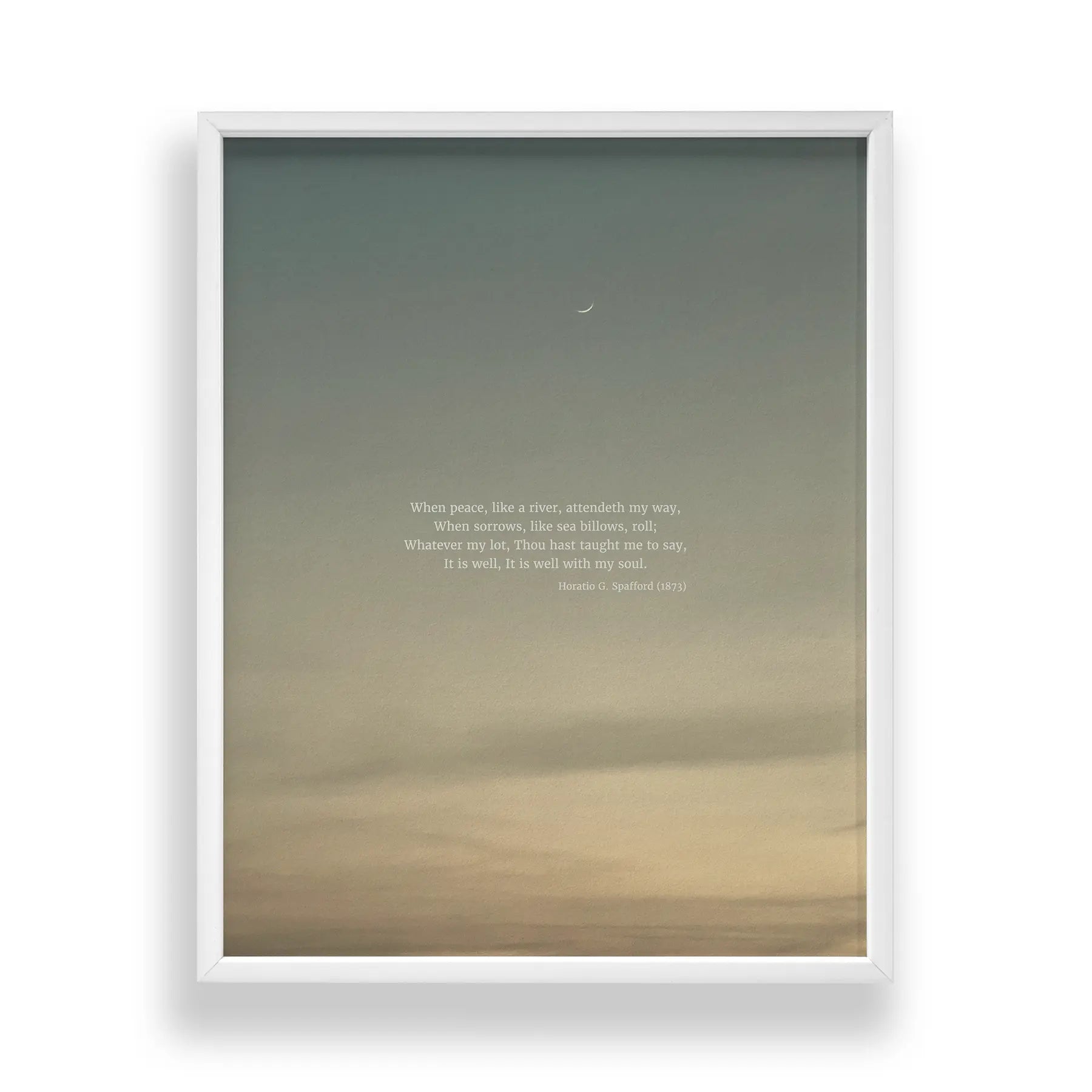 It Is Well - Heaven & Nature Co. Hymn Print - Standard 11x14 Frame Mockup