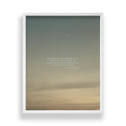 It Is Well - Heaven & Nature Co. Hymn Print - Standard 11x14 Frame Mockup