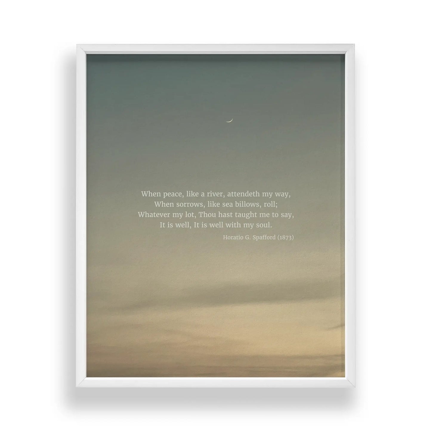 It Is Well - Heaven & Nature Co. Hymn Print - Standard 8x10 Frame Mockup