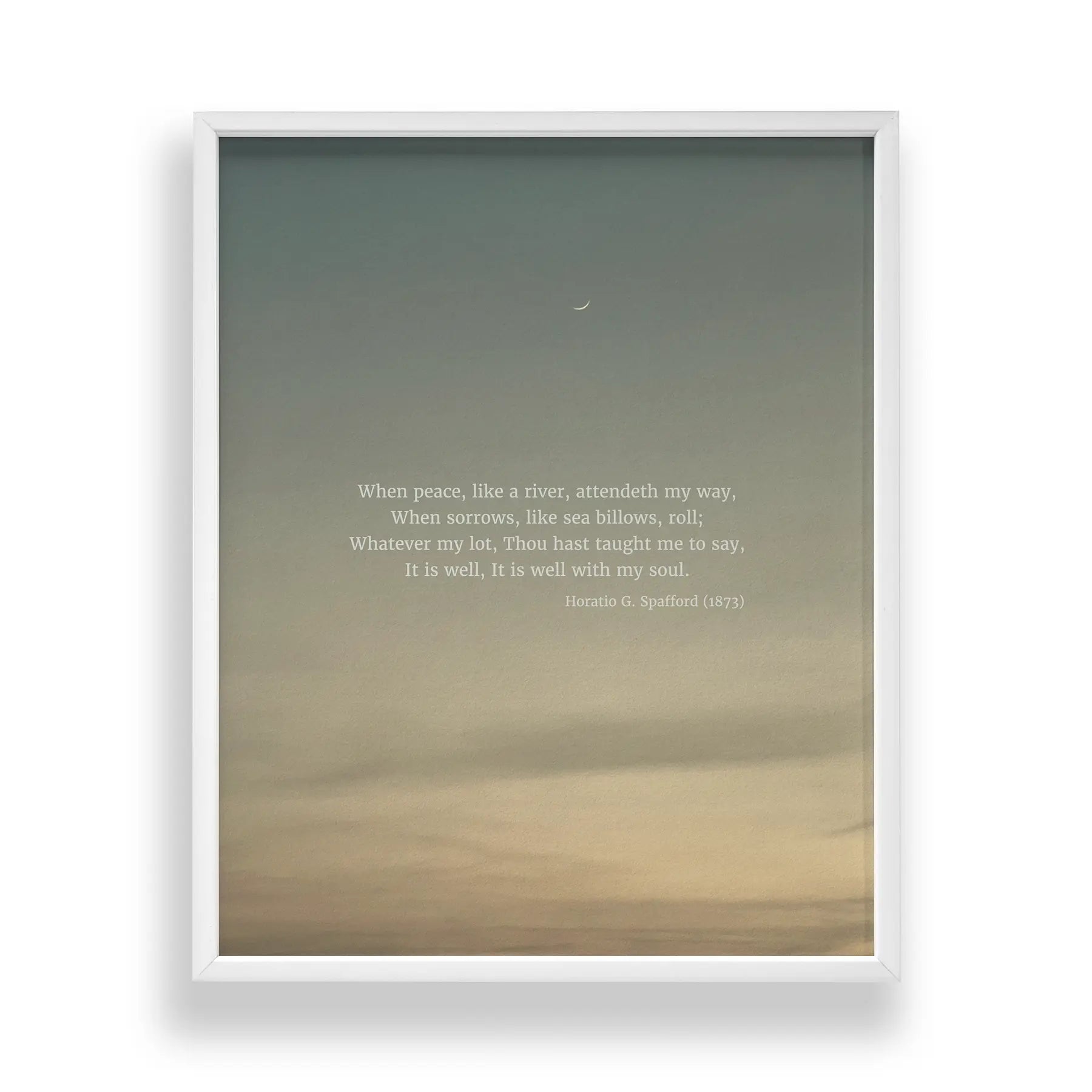 It Is Well - Heaven & Nature Co. Hymn Print - Standard 8x10 Frame Mockup