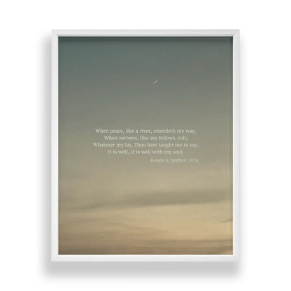 It Is Well - Heaven & Nature Co. Hymn Print - Standard 8x10 Frame Mockup