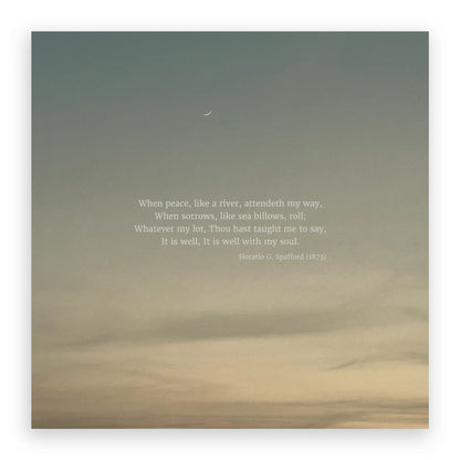 It Is Well Standard No Frame - Heaven & Nature Co. Hymn Print - 10x10 No Frame