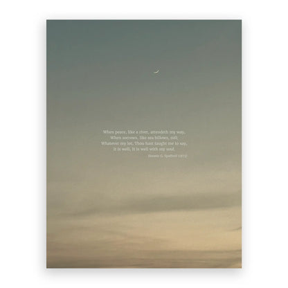 It Is Well Standard No Frame - Heaven & Nature Co. Hymn Print - 11x14 No Frame