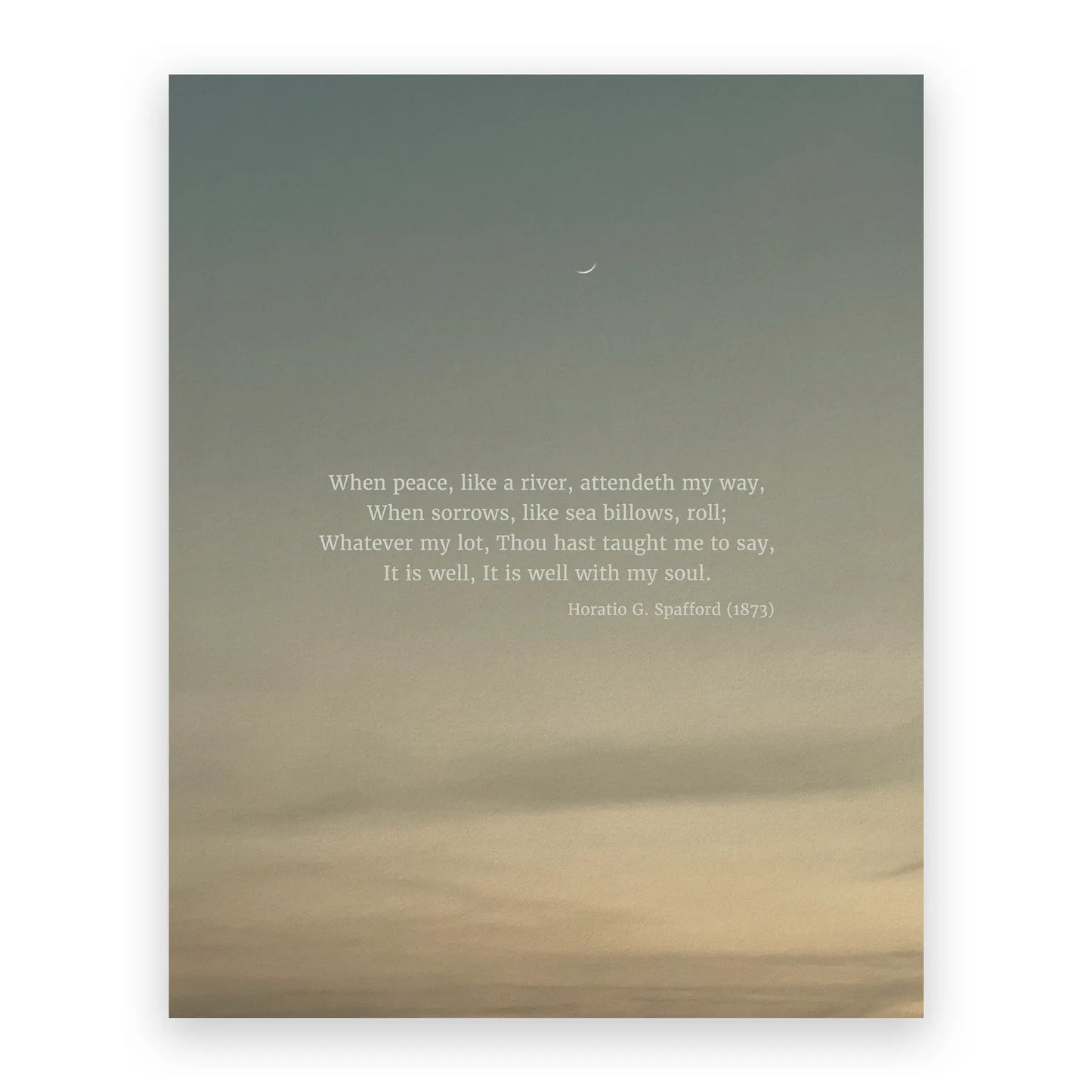 It Is Well Standard No Frame - Heaven & Nature Co. Hymn Print - 8x10 No Frame