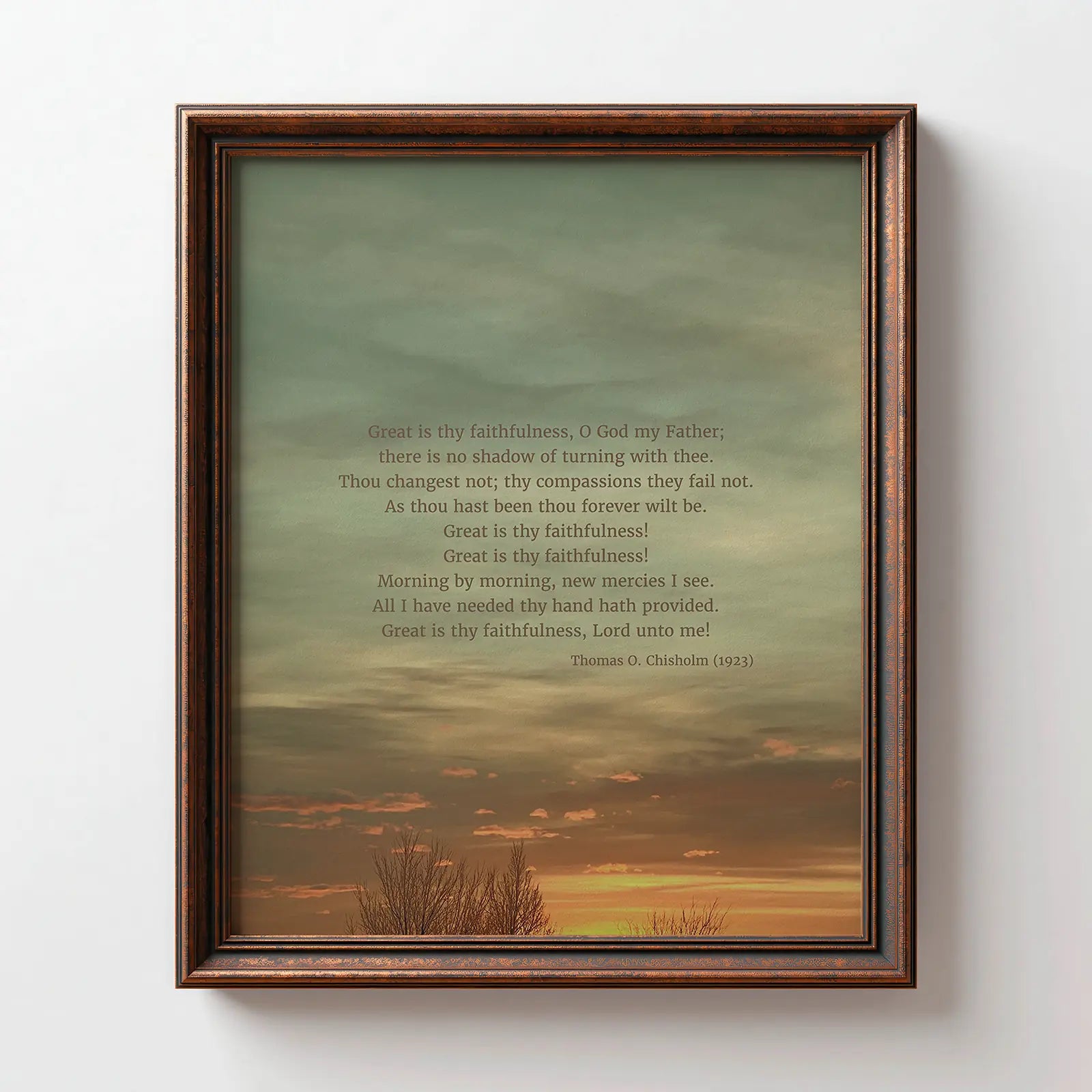Great Is Thy Faithfulness - Heaven & Nature Co. Hymn Print - Lifestyle
