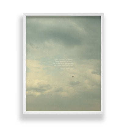 His Eye Is On The Sparrow - Heaven & Nature Co. Hymn Print - Standard 11x14 Frame Mockup