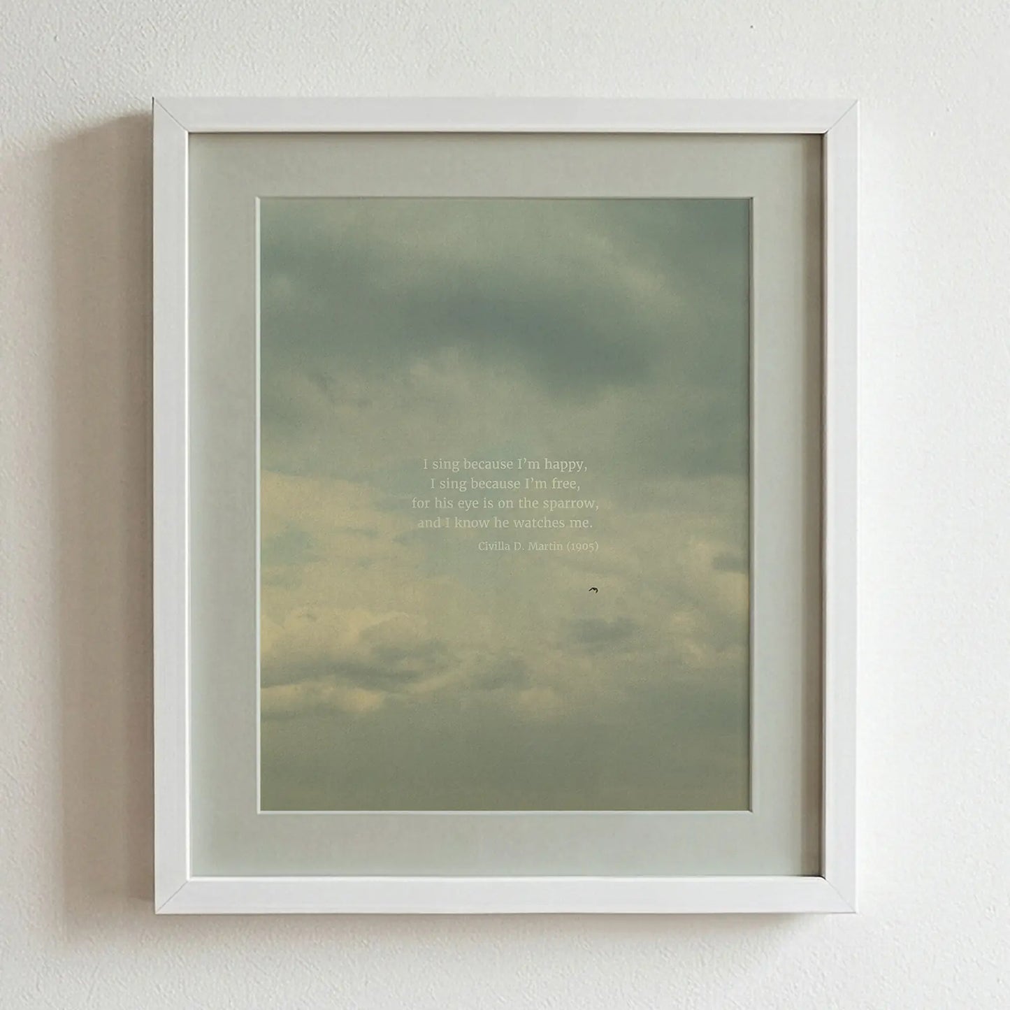His Eye Is On The Sparrow - Heaven & Nature Co. Hymn Print - Lifestyle