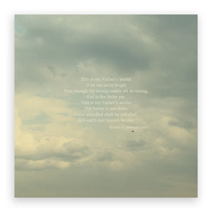 This Is My Fathers World No Frame - Heaven & Nature Co. Hymn Print - 10x10 No Frame
