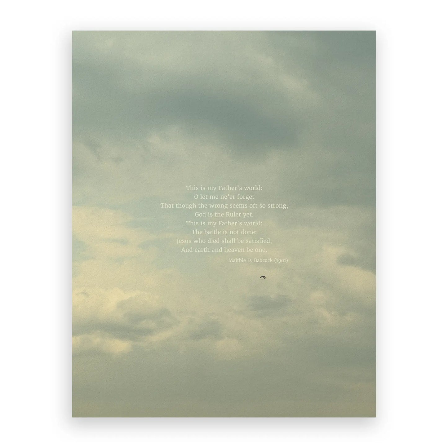 This Is My Fathers World No Frame - Heaven & Nature Co. Hymn Print - 11x14 No Frame