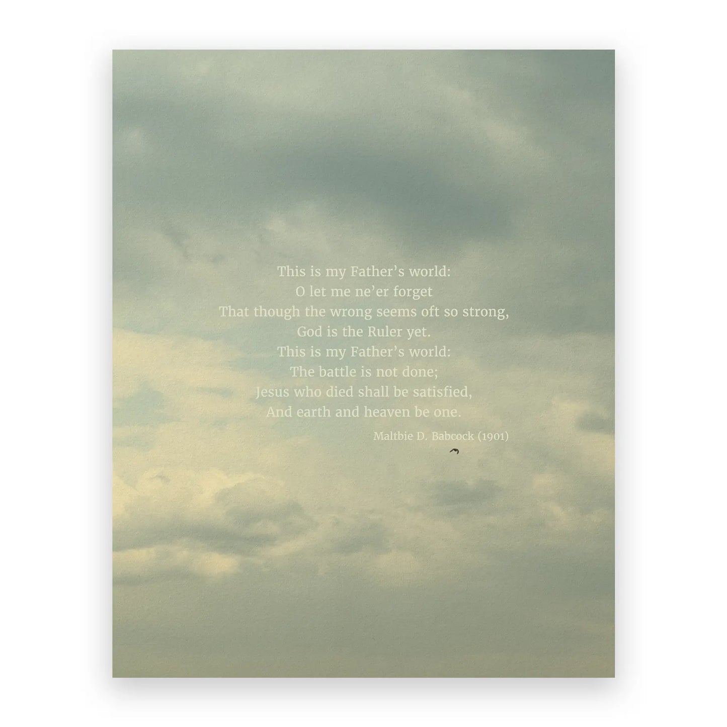 This Is My Fathers World No Frame - Heaven & Nature Co. Hymn Print - 8x10 No Frame
