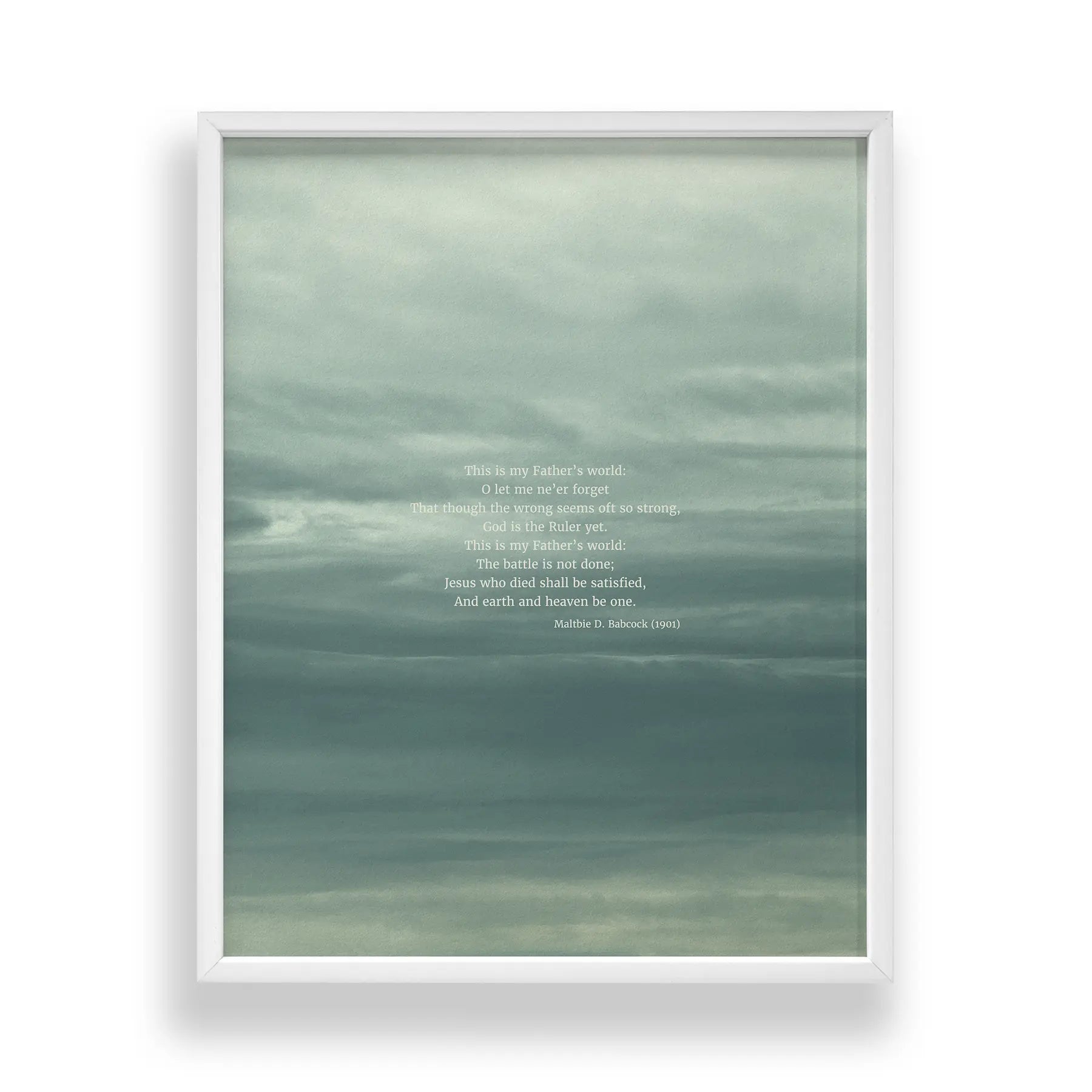 This Is My Fathers World - Heaven & Nature Co. Hymn Print - Standard 11x14 Frame Mockup
