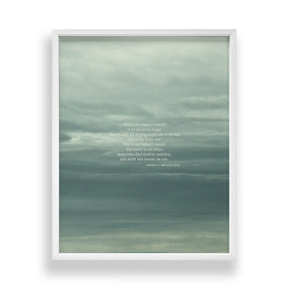 This Is My Fathers World - Heaven & Nature Co. Hymn Print - Standard 11x14 Frame Mockup