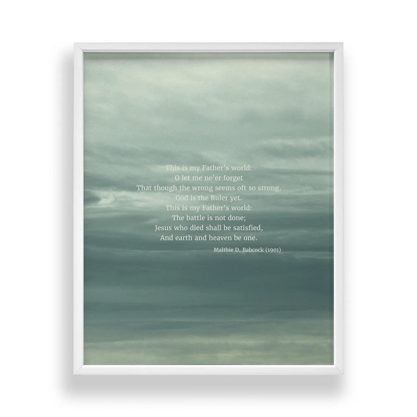 This Is My Fathers World - Heaven & Nature Co. Hymn Print - Standard 8x10 Frame Mockup