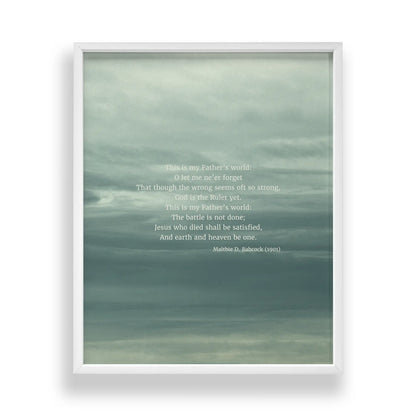 This Is My Fathers World - Heaven & Nature Co. Hymn Print - Standard 8x10 Frame Mockup