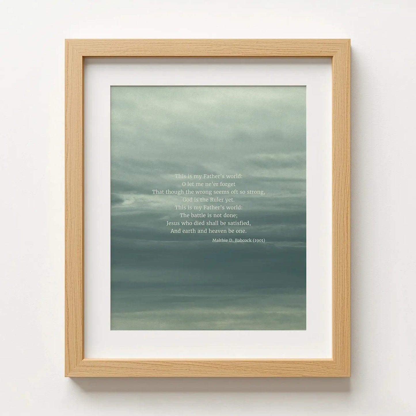 This Is My Fathers World - Heaven & Nature Co. Hymn Print - Lifestyle