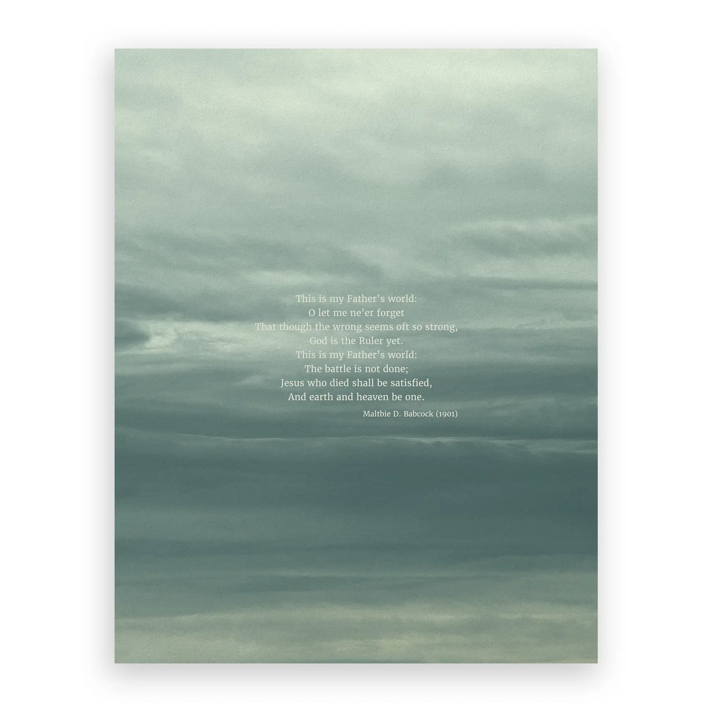 This Is My Fathers World Standard No Frame - Heaven & Nature Co. Hymn Print - 11x14 No Frame