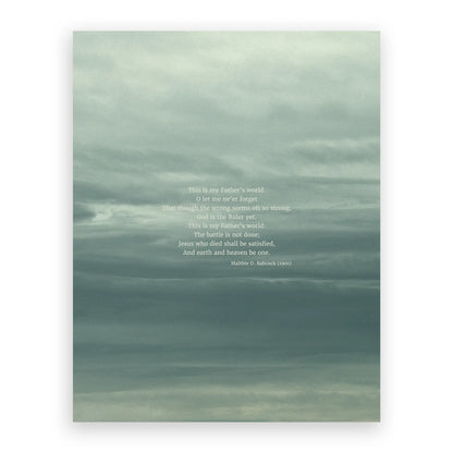 This Is My Fathers World Standard No Frame - Heaven & Nature Co. Hymn Print - 11x14 No Frame