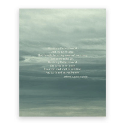 This Is My Fathers World Standard No Frame - Heaven & Nature Co. Hymn Print - 8x10 No Frame