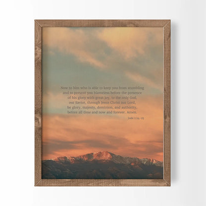 Jude 1:24-25 ESV - Heaven & Nature Co. Scripture Print - Lifestyle