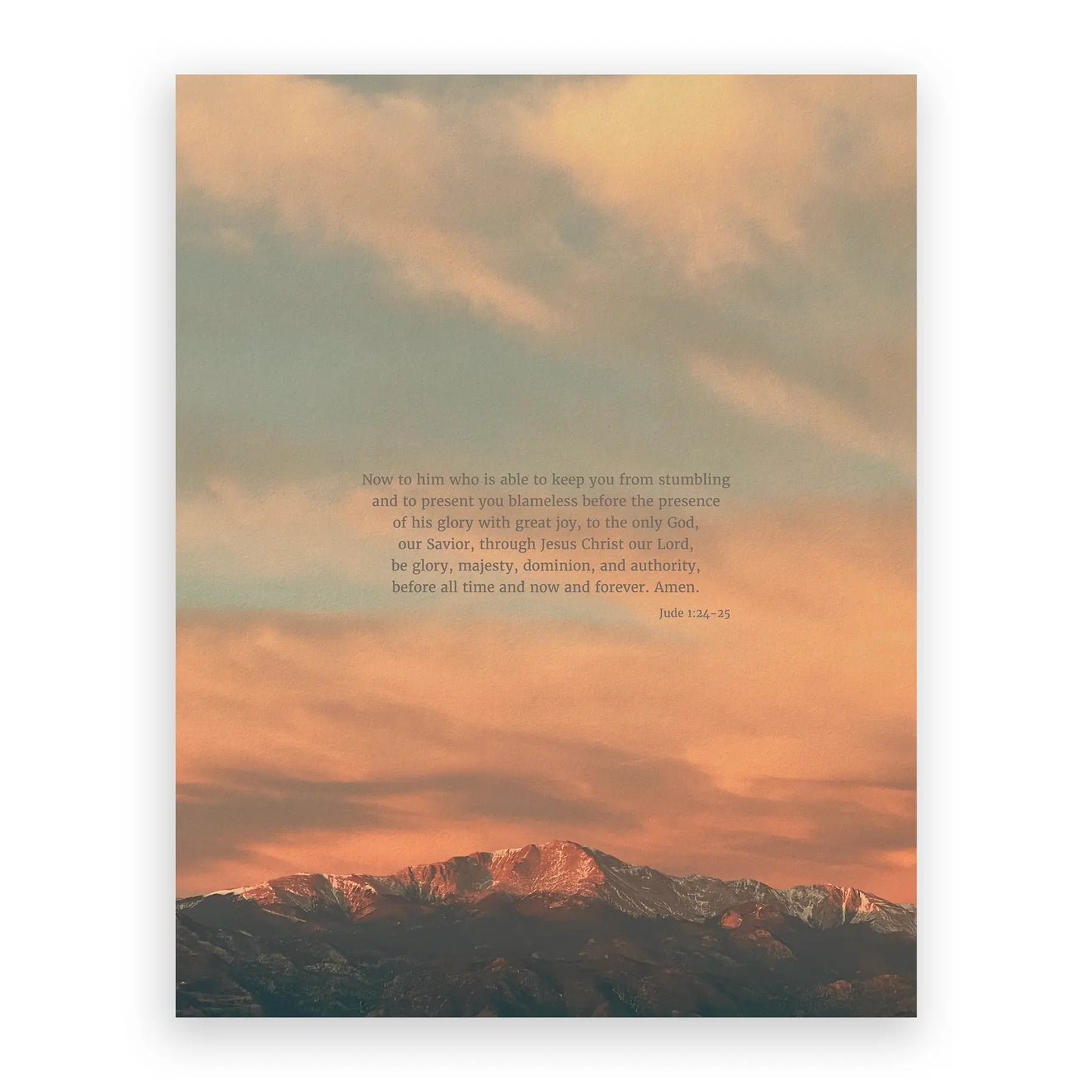 Jude 1:24-25 ESV - Heaven & Nature Co. Scripture Print - 11x14 No Frame