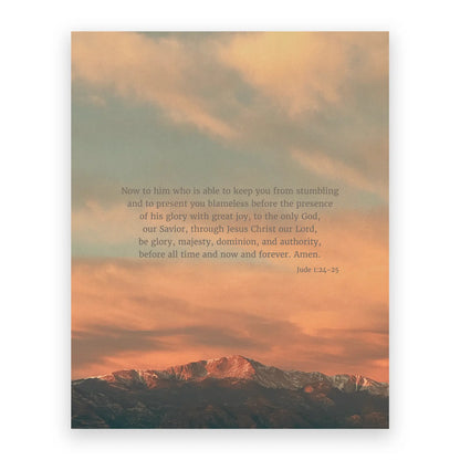 Jude 1:24-25 ESV - Heaven & Nature Co. Scripture Print - 8x10 No Frame