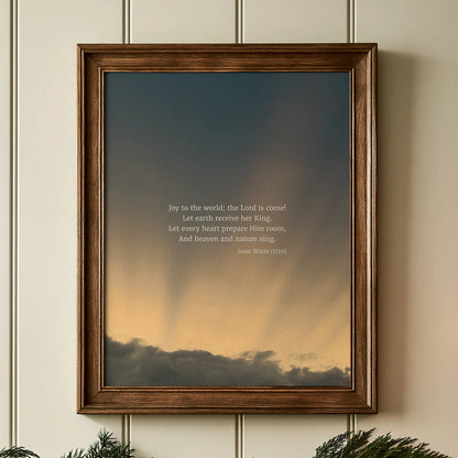 Joy To The World Lifestyle A Square Main - Heaven & Nature Co. Hymn Print - Lifestyle