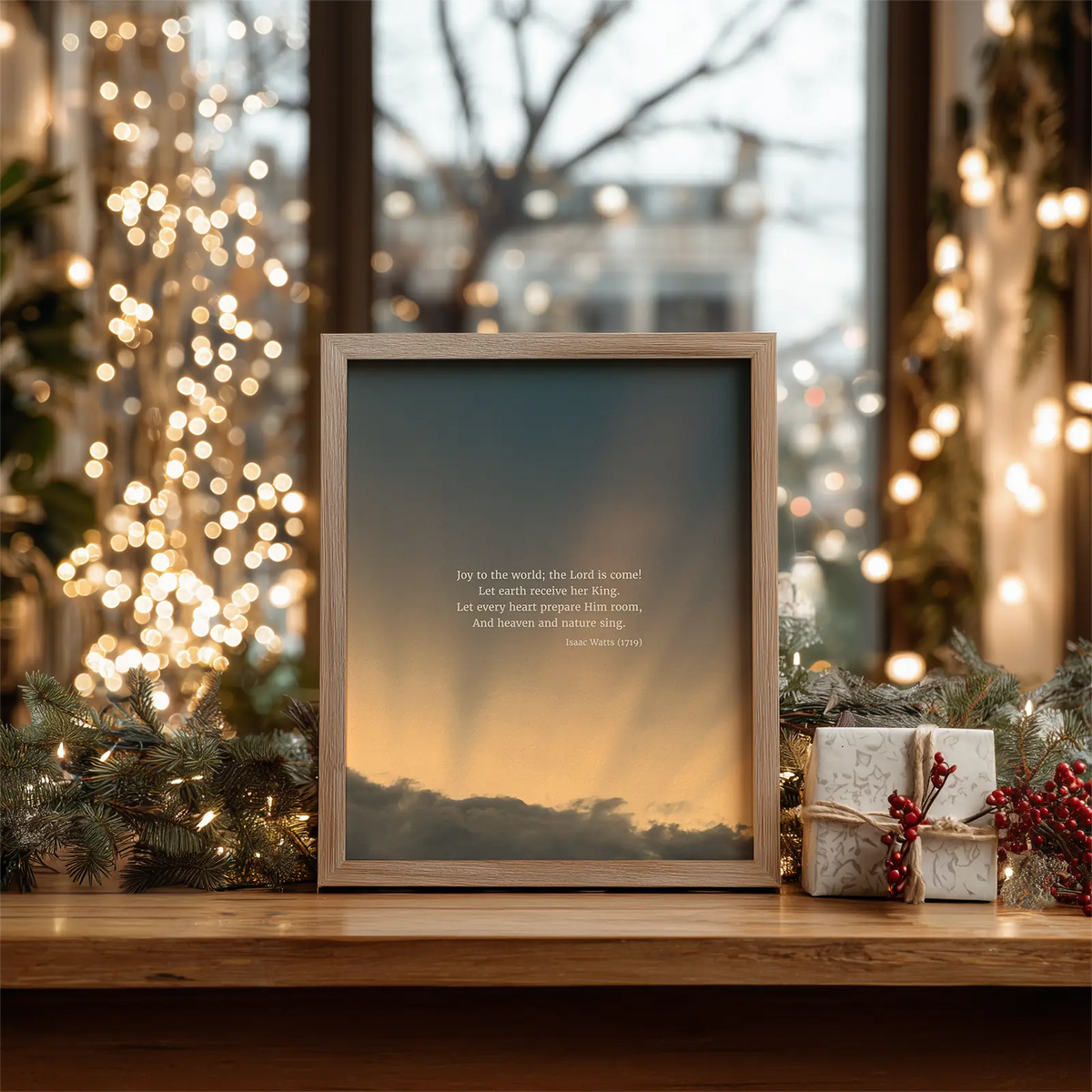 Joy To The World Lifestyle B Square - Heaven & Nature Co. Hymn Print - Lifestyle