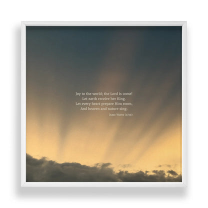 Joy To The World Standard 10x10 V1 - Heaven & Nature Co. Hymn Print - 10x10 Frame Mockup