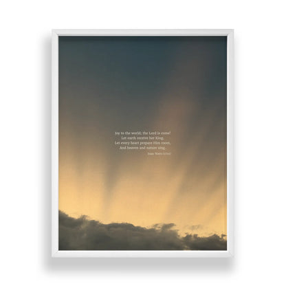 Joy To The World Standard 11x14 V1 - Heaven & Nature Co. Hymn Print - 11x14 Frame Mockup