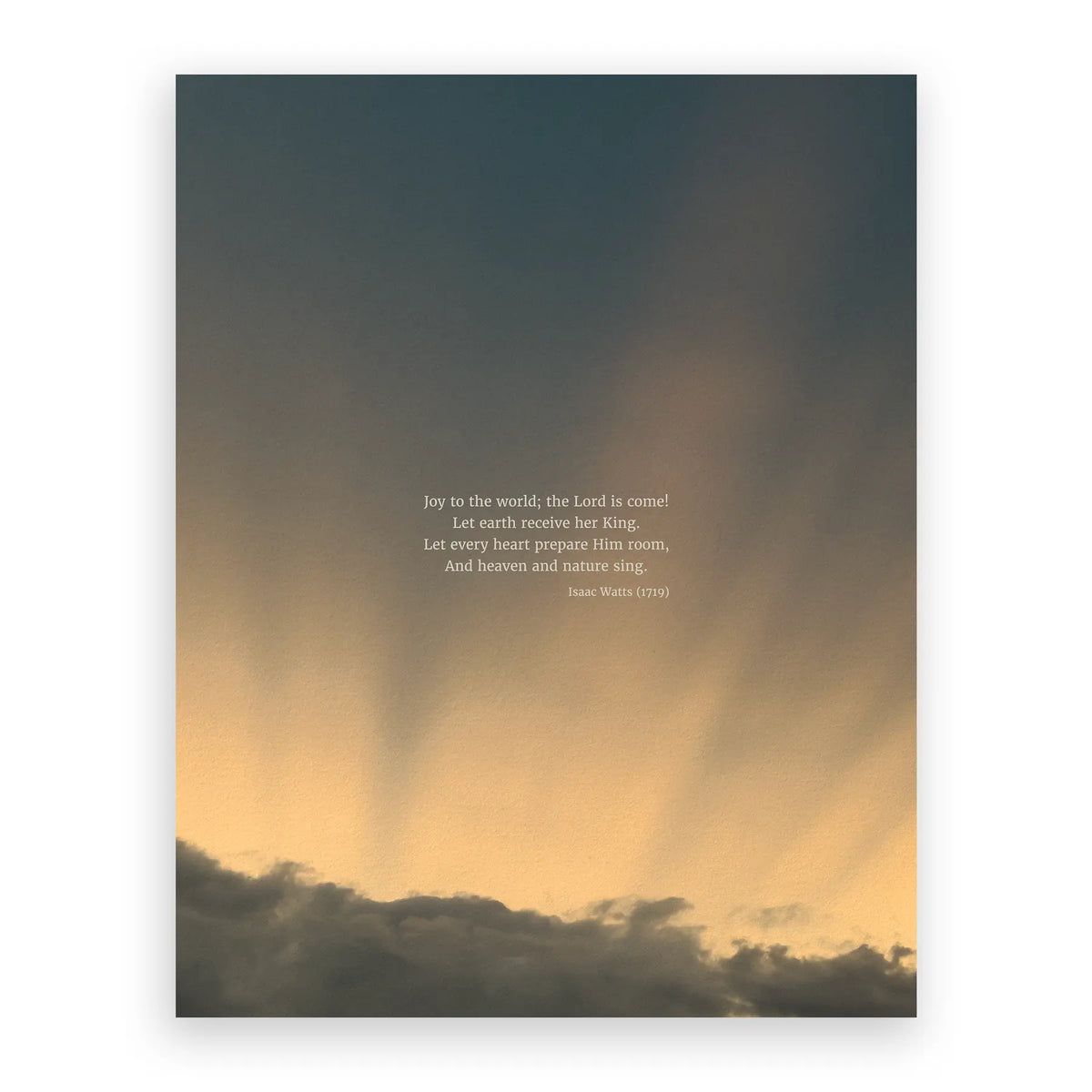 Joy To The World Standard No Frame - Heaven & Nature Co. Hymn Print - 11x14 No Frame