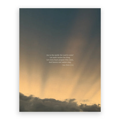Joy To The World Standard No Frame - Heaven & Nature Co. Hymn Print - 11x14 No Frame