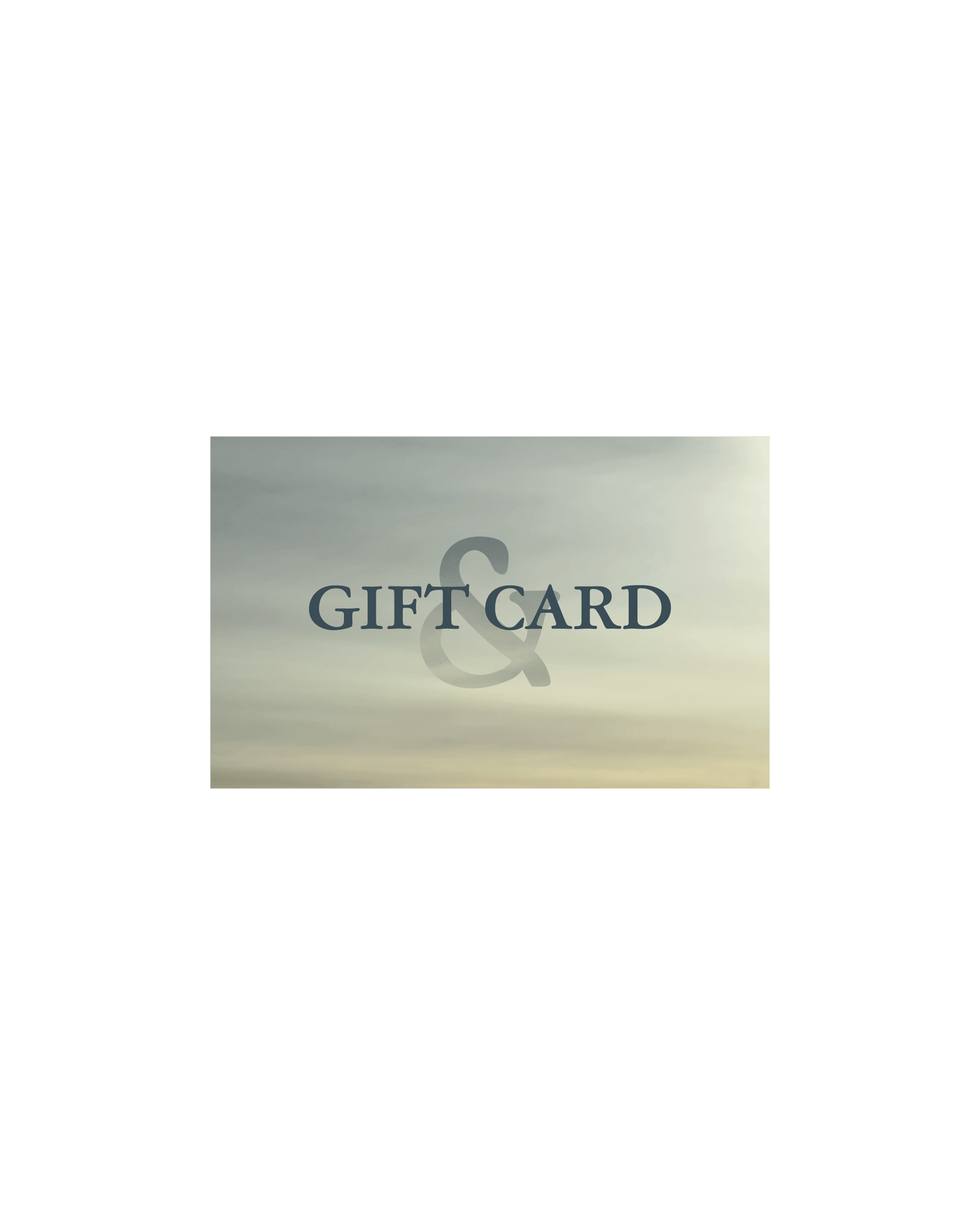 Gift card with 'GIFT CARD' text on a gradient sky background