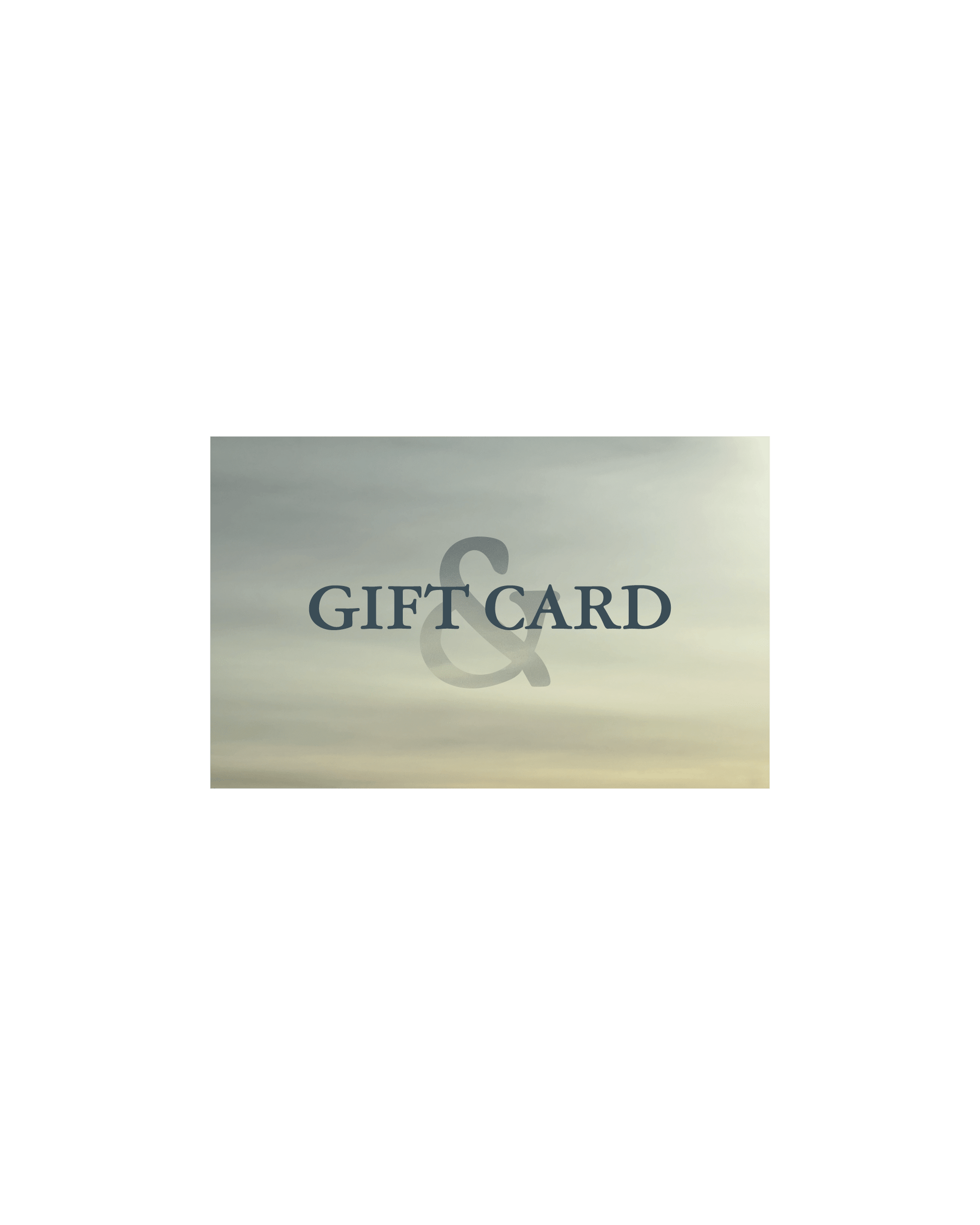 Gift card with 'GIFT CARD' text on a gradient sky background